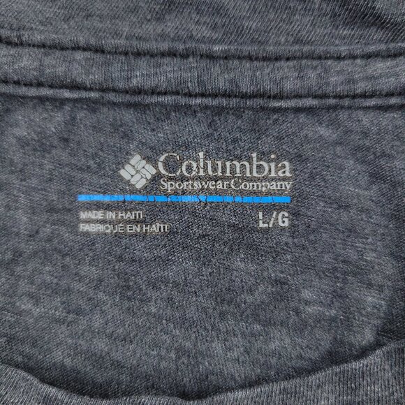 Columbia Shirt Women's Large Gray Graphic Tee Crew Neck Short Sleeve Top Adult L - Picture 15 of 16